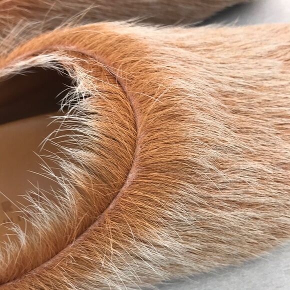 Women's Tan Faux Fur Slip-On Shoes - Picture 6 of 7